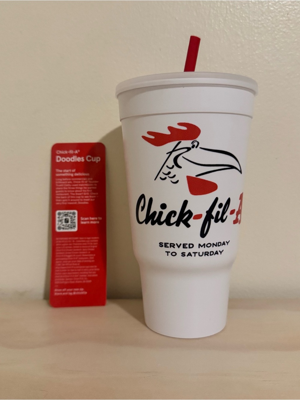 Chick-Fil-A Doodles Classic Reusable Hard Cup Collectible Retro SOLD OUT